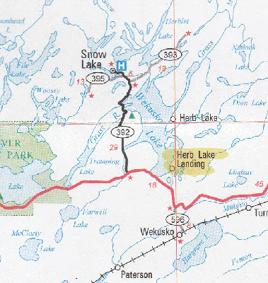 Map of Herb Lake Landing